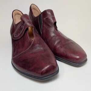 Think! Europe Womens 39 Burgundy Leather Comfort Mary Jane Shoes